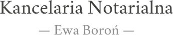 Kancelaria Notarialna Ewa Boroń Warszawa